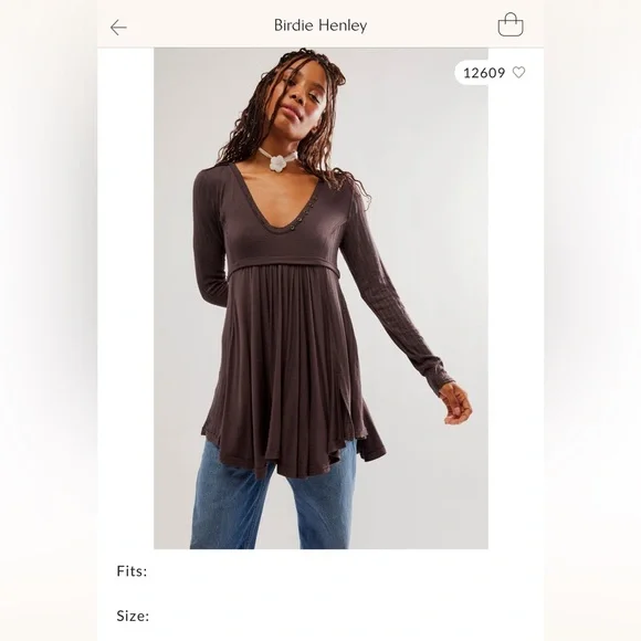 Free People Birdie Henley - Picture 1 of 5